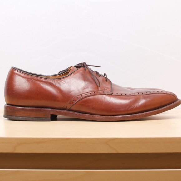 Allen Edmonds Men's Shoe 🇺🇸 Wendell Almond Bicycle-toe Derby 12B Chili Brown… - Picture 3 of 7